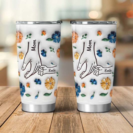 PST136 Hold My Hand 3D Inflated Effect Printed - Personalized Custom Tumbler