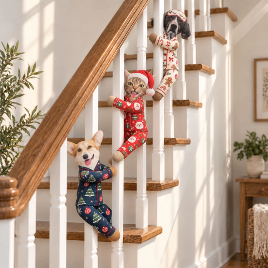 PST261 Merry Christmas Funny Pajamas - Personalized Poseable Plush Doll