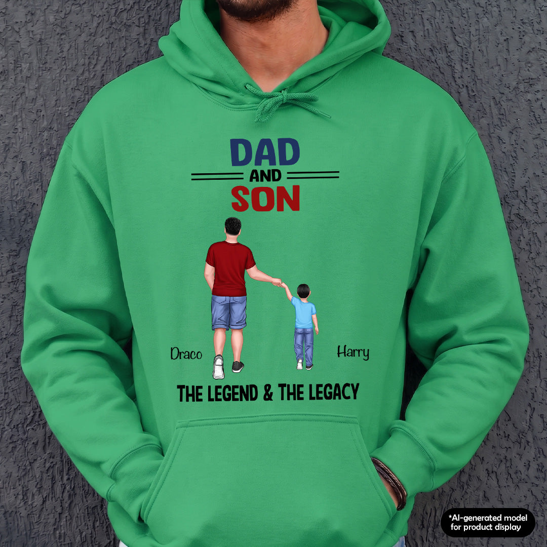 UPST113 Grandpa Grandkids The Legend The Legacy - Personalized T-shirt Hoodie