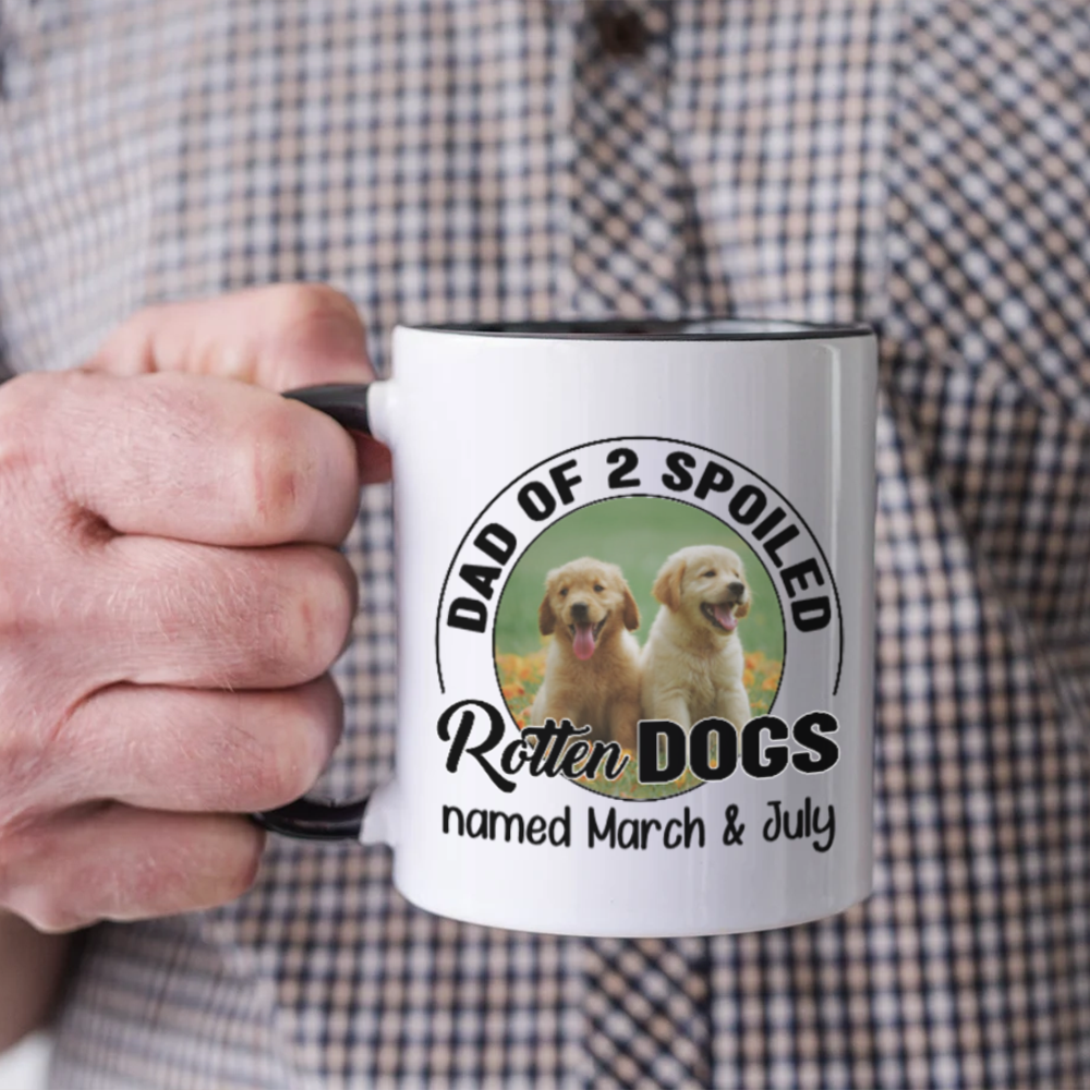 Miah1505 Dad Mom Of A Spoiled Rotten Pet-Personalized Custom Accent Mug