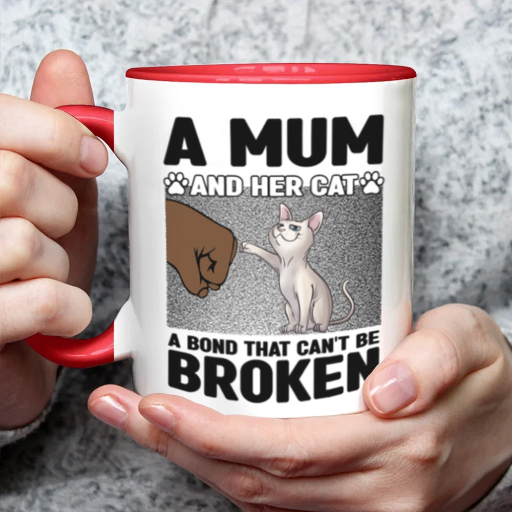 PSTM06 Cat A Bond That Can't Be Broken-Personalized Custom Accent Mug