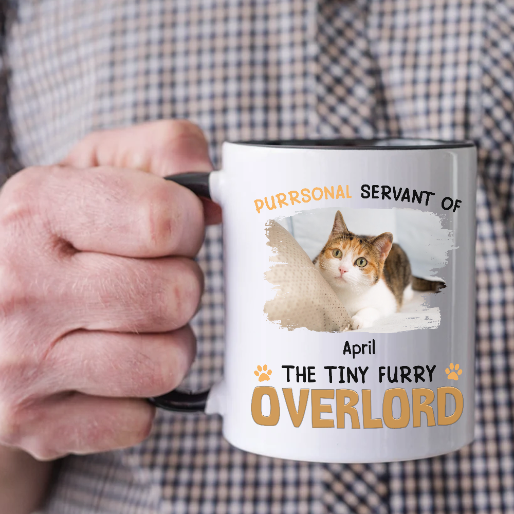 ETT2792 Purrsonal Servant Of Tiny Overlord Cat-Personalized Custom Accent Mug