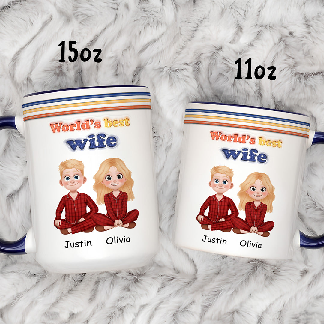 APST03 World's Best Boyfriend - 3D Inflated Effect Custom Personalized Mug