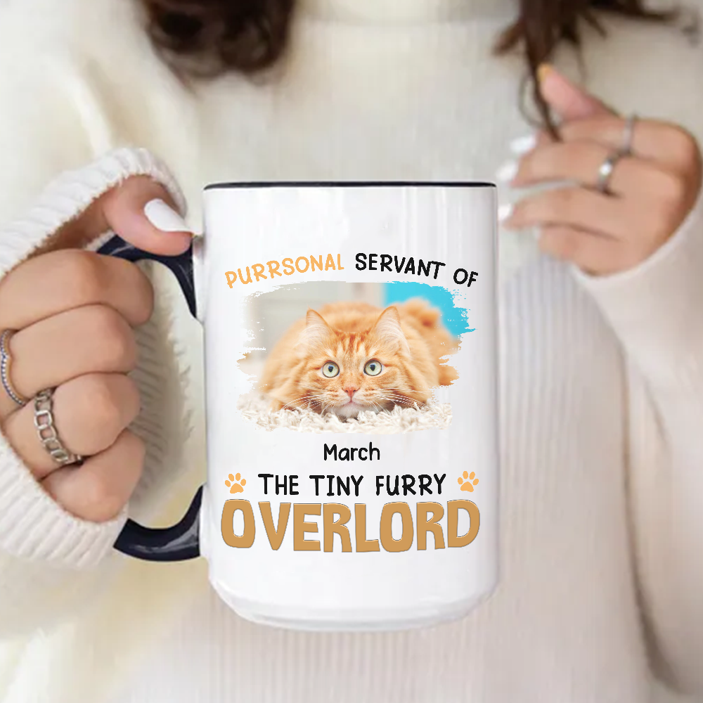ETT2792 Purrsonal Servant Of Tiny Overlord Cat-Personalized Custom Accent Mug