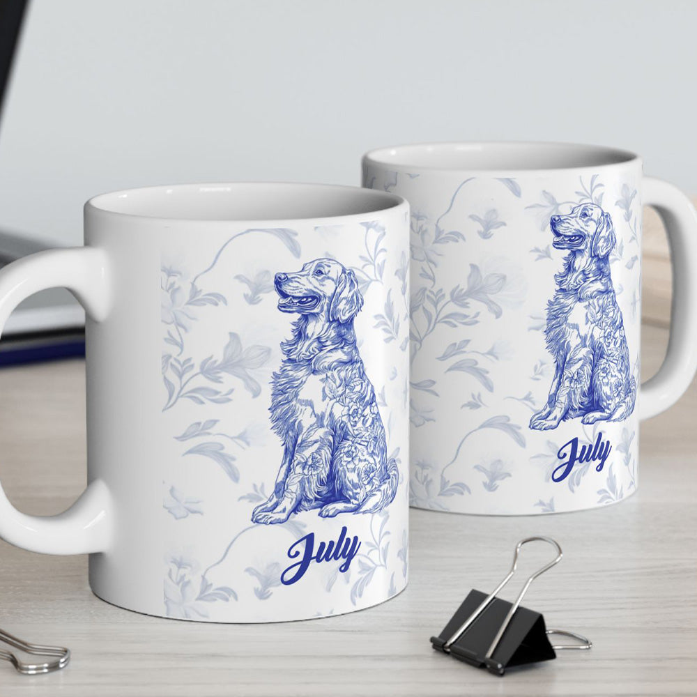 PST56 Toile De Jouy French Dog Lover - Personalized Custom Mug