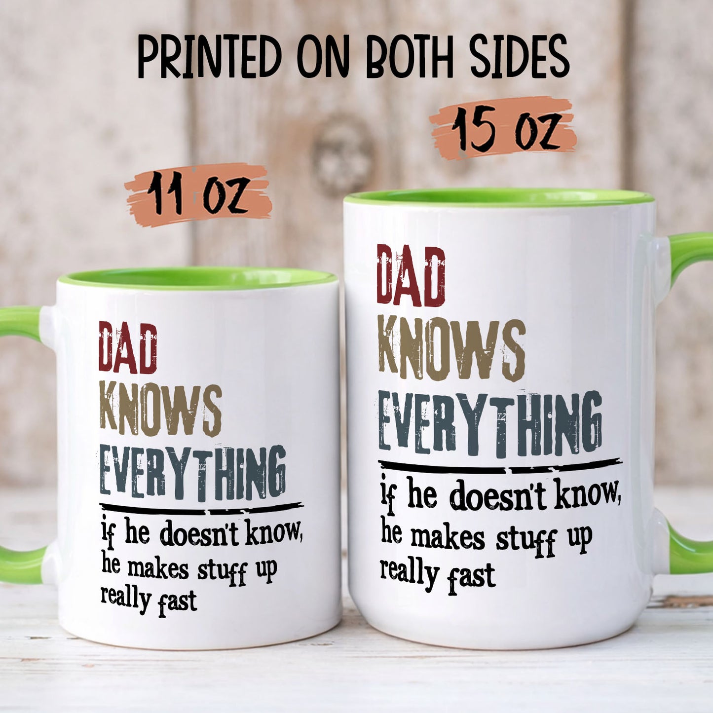 PST211 Knows Everything - Personalized White Mug Accent Mug