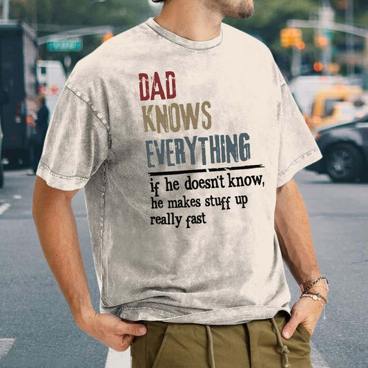 PST211 Knows Everything - Personalized Custom Washed T-shirt