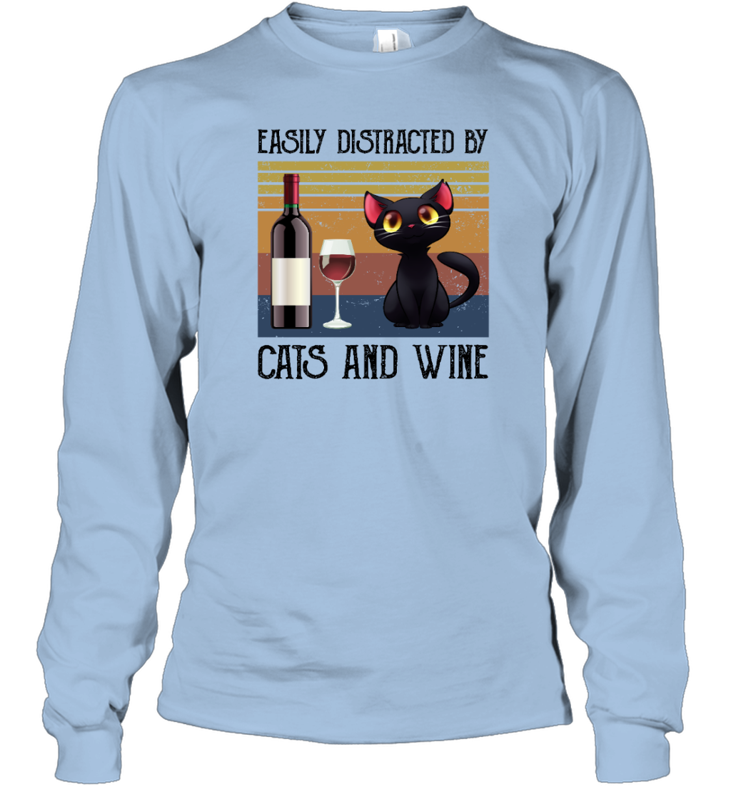 ETT262 Easily Distracted By Cats And Wine