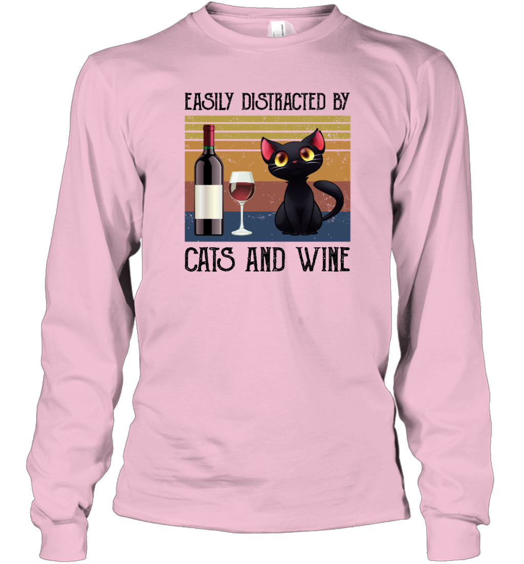 ETT262 Easily Distracted By Cats And Wine