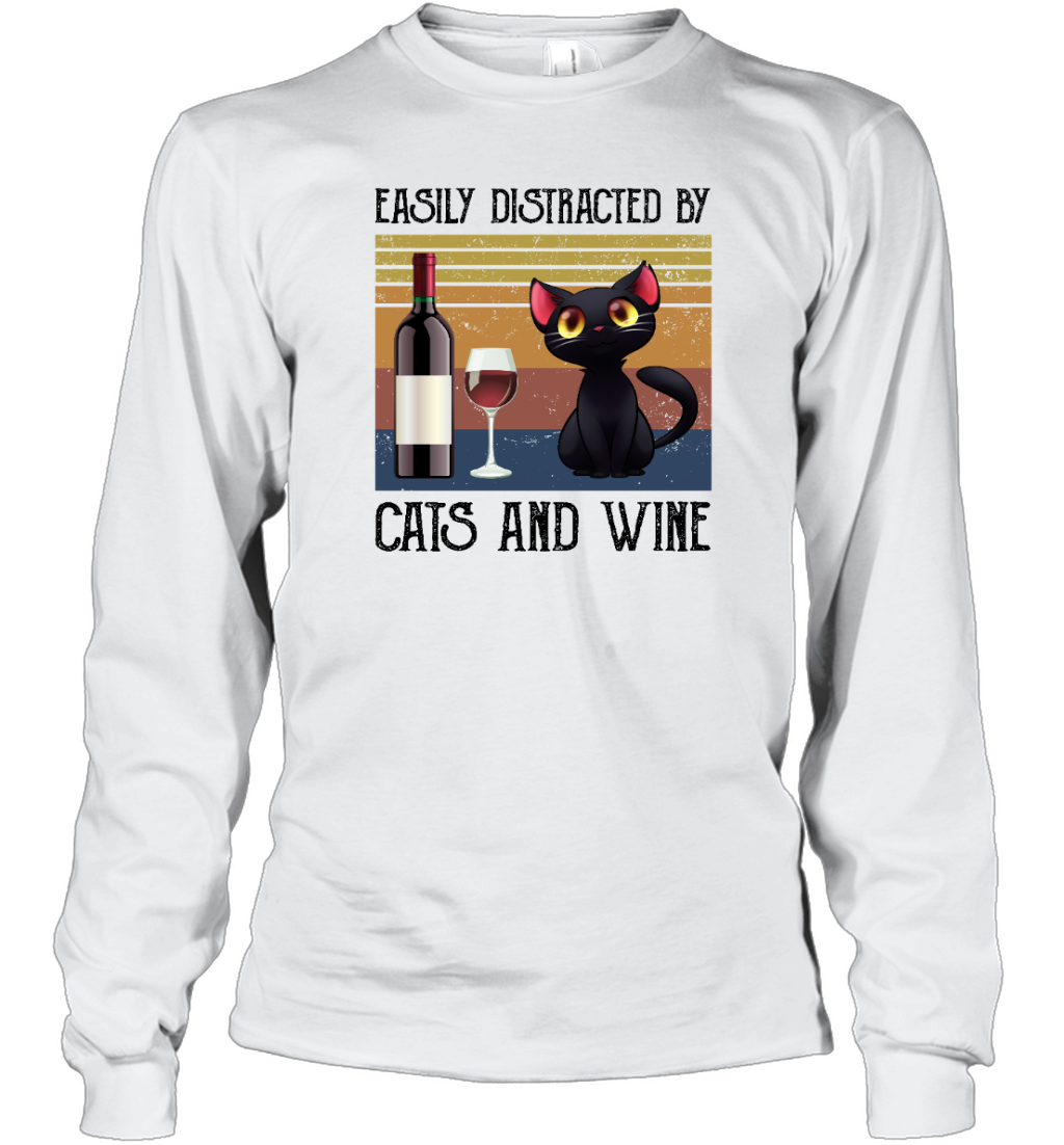 ETT262 Easily Distracted By Cats And Wine