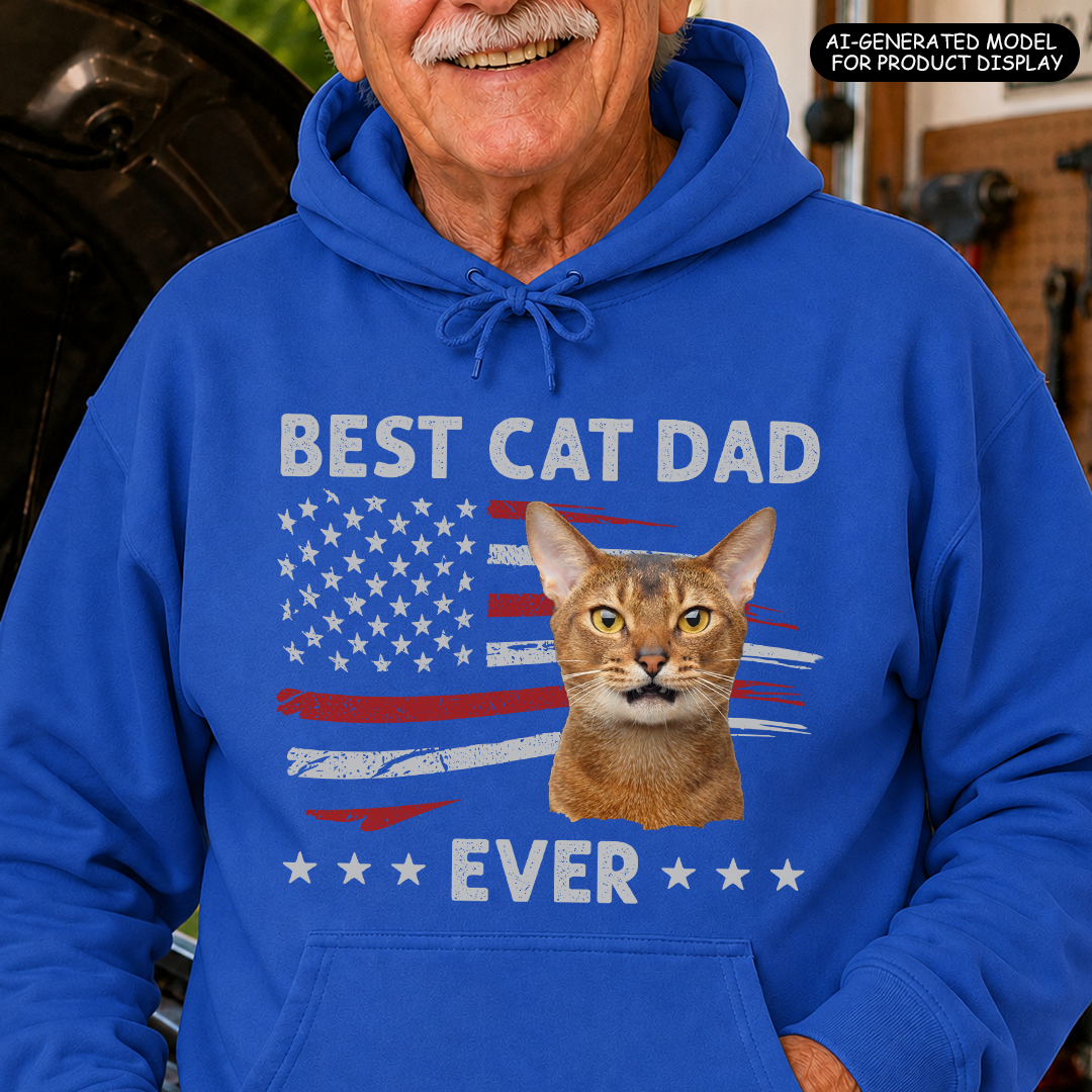 VPST31 Best Dog Cat Fur Dad Ever - Personalized T-shirt Hoodie