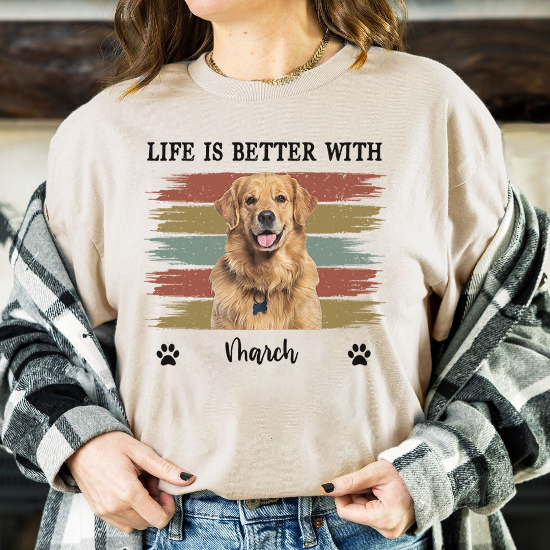 Miah1499 Life Is Better With Pet - Personalized Custom T-shirt