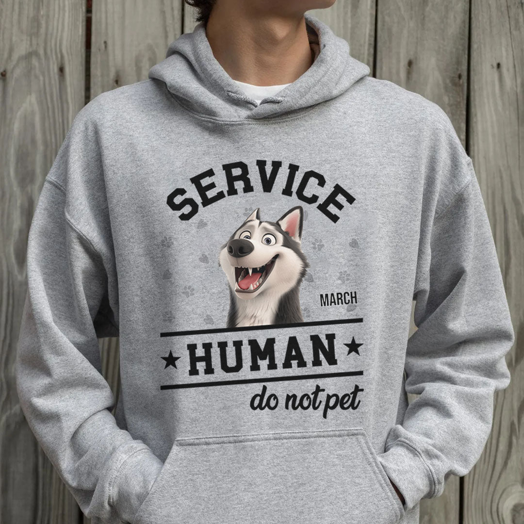 PST61 Service Human Do not Pet Dog Lover - Personalized Custom T-shirt