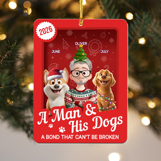 PSTG15 A Boy And His Dog A Bond That Can't Be Broken - Personalized Acrylic Ornament
