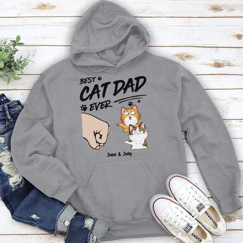 PST60 Best Cat Dad Mom Ever Just Ask Fist Bump Cat Lover - Personalized Custom