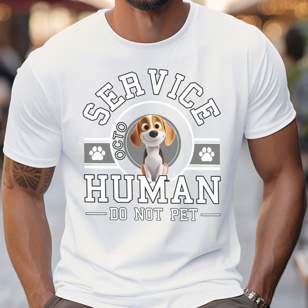 PST87 Dog Service Human Do Not Pet - Personalized Custom T-shirt