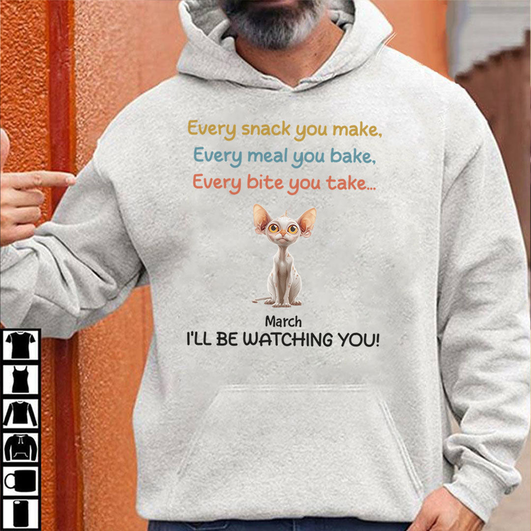 PST62 I'll Be Watching You Cat Lover - Personalized Custom T-shirt