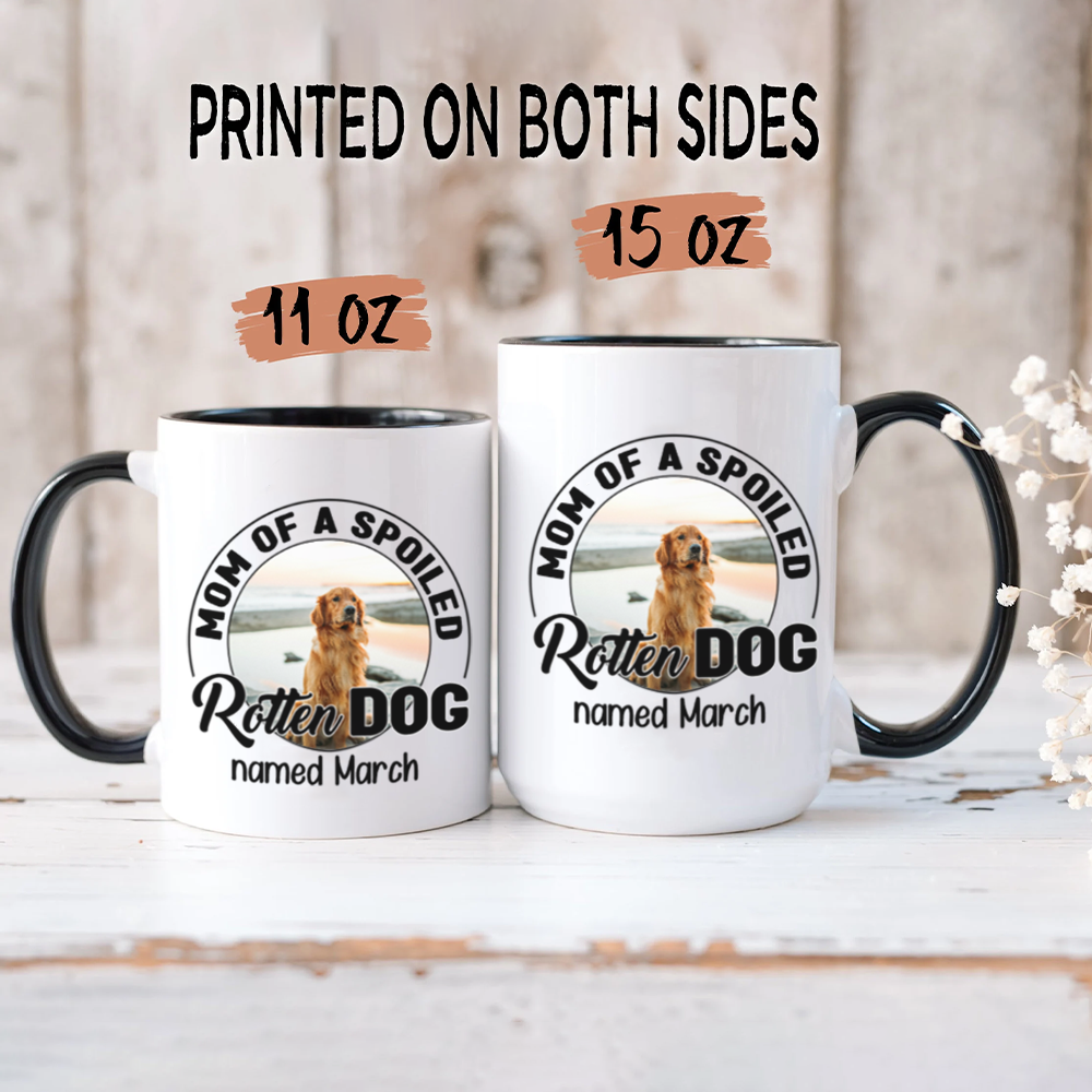 Miah1505 Dad Mom Of A Spoiled Rotten Pet-Personalized Custom Coffee Mug