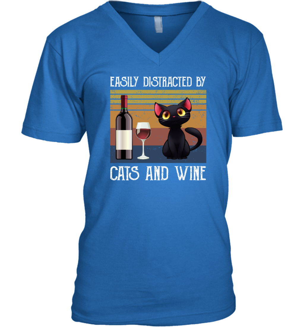 ETT262a Easily Distracted By Cats And Wine