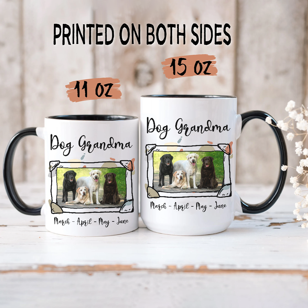 ETT2906 Dog Parents Photo Upload-Personalized Custom Accent Mug