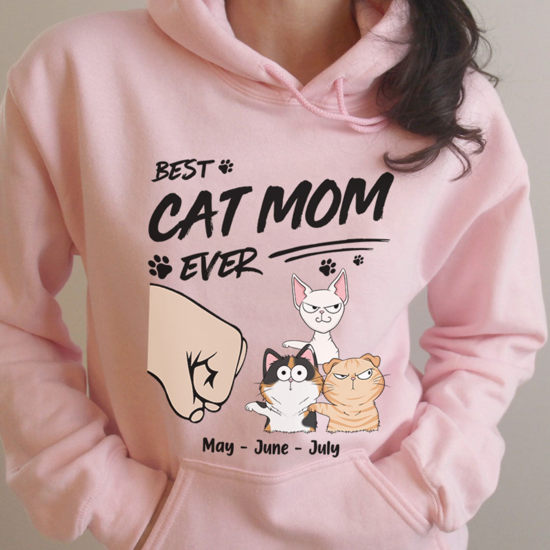 PST60 Best Cat Dad Mom Ever Just Ask Fist Bump Cat Lover - Personalized Custom