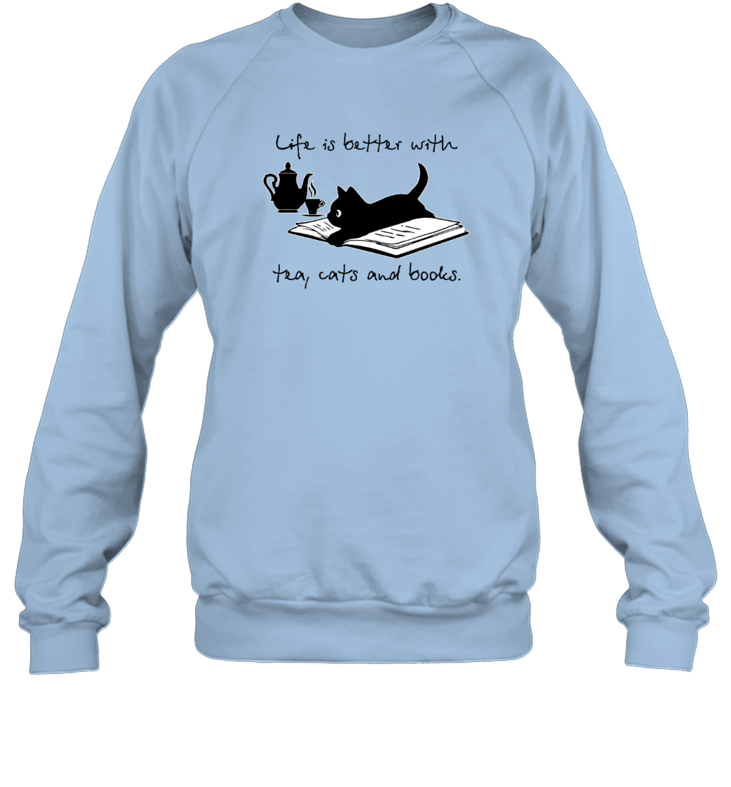 ETT1099a Life Is Better With Tea Cats And Books