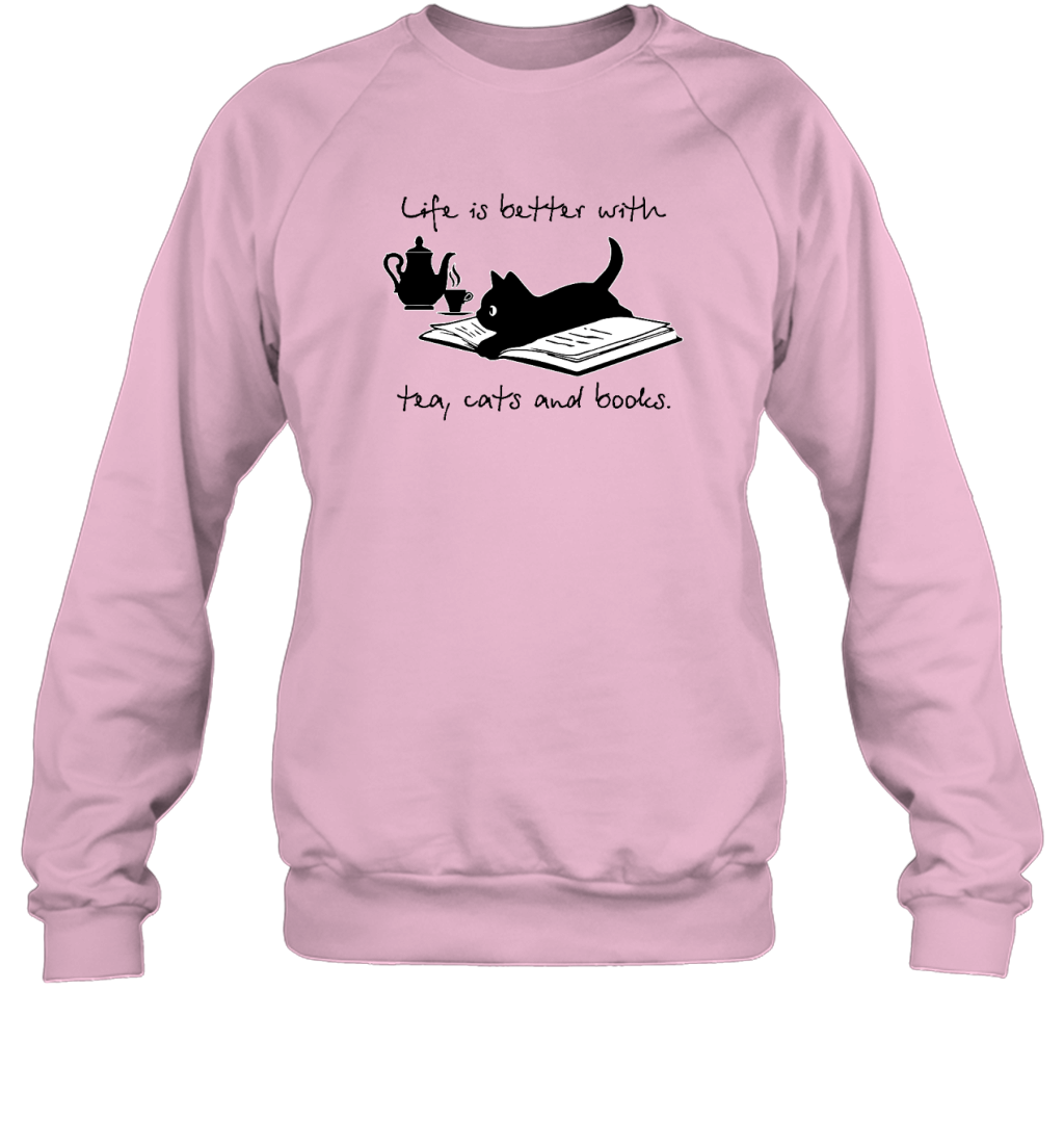 ETT1099a Life Is Better With Tea Cats And Books