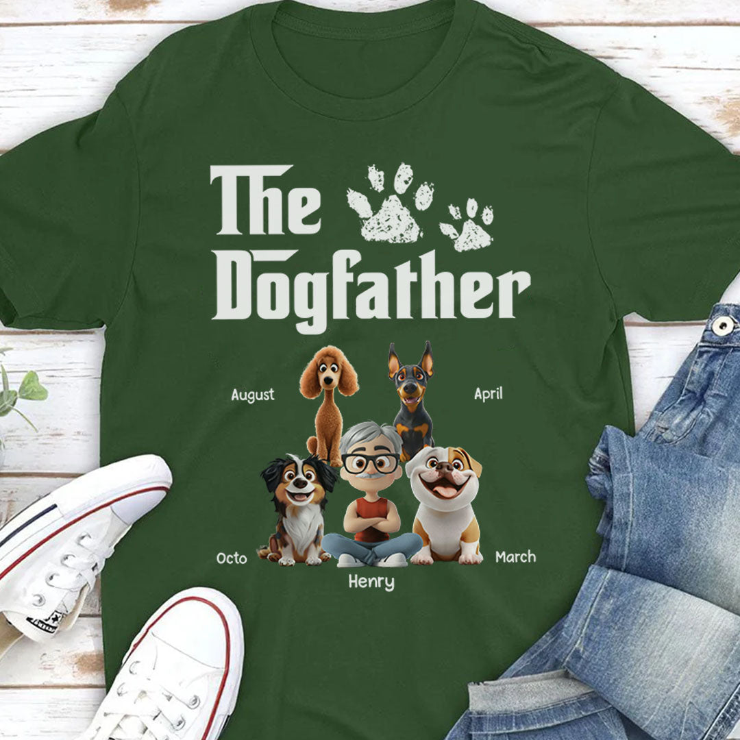 PST89 The Dogfather Dog Lover - Personalized Custom T-shirt