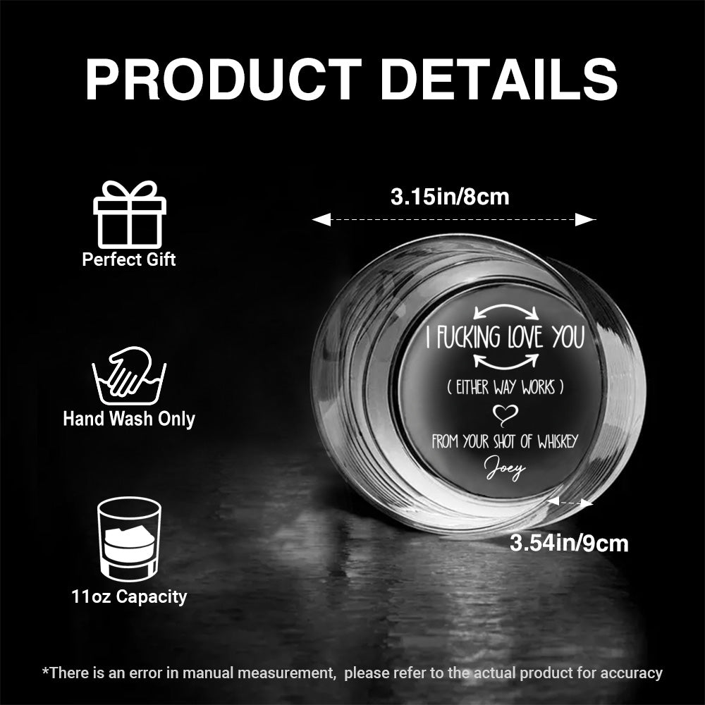 PWG04 I F-king Love You - Personalized Engraved Whiskey Glass