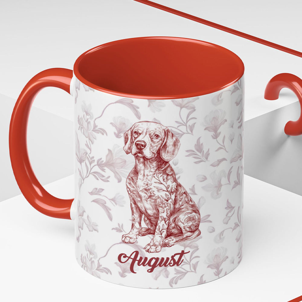 PST56 Toile De Jouy French Dog Lover - Personalized Custom Mug