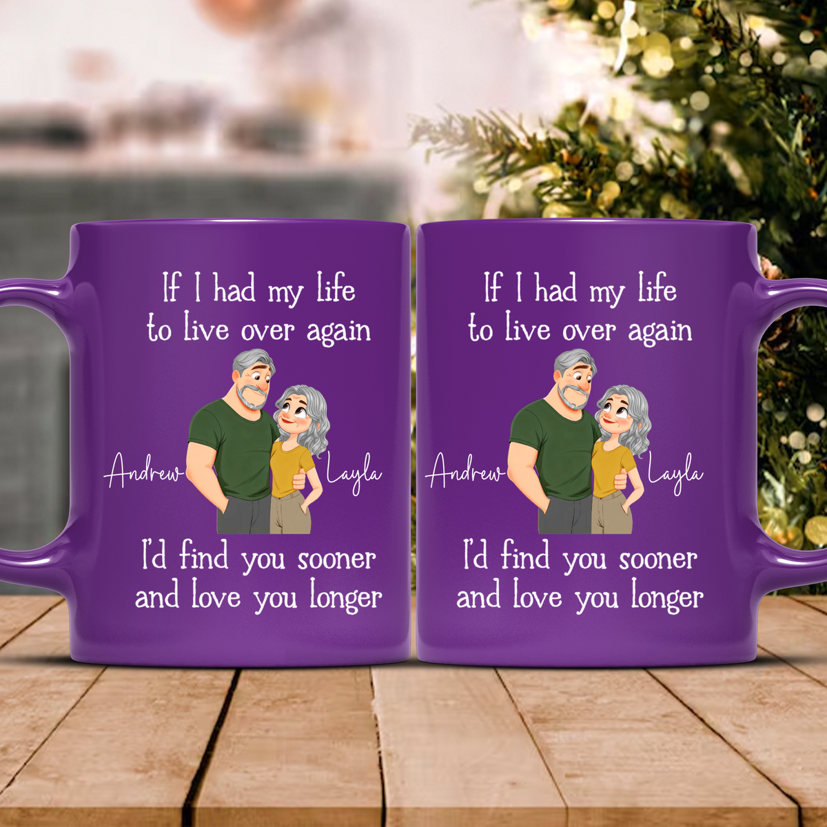 PST259 If I Had My Life To Live Over Again - Personalized Colored Mug