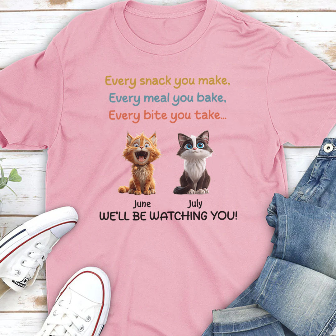 PST62 I'll Be Watching You Cat Lover - Personalized Custom T-shirt