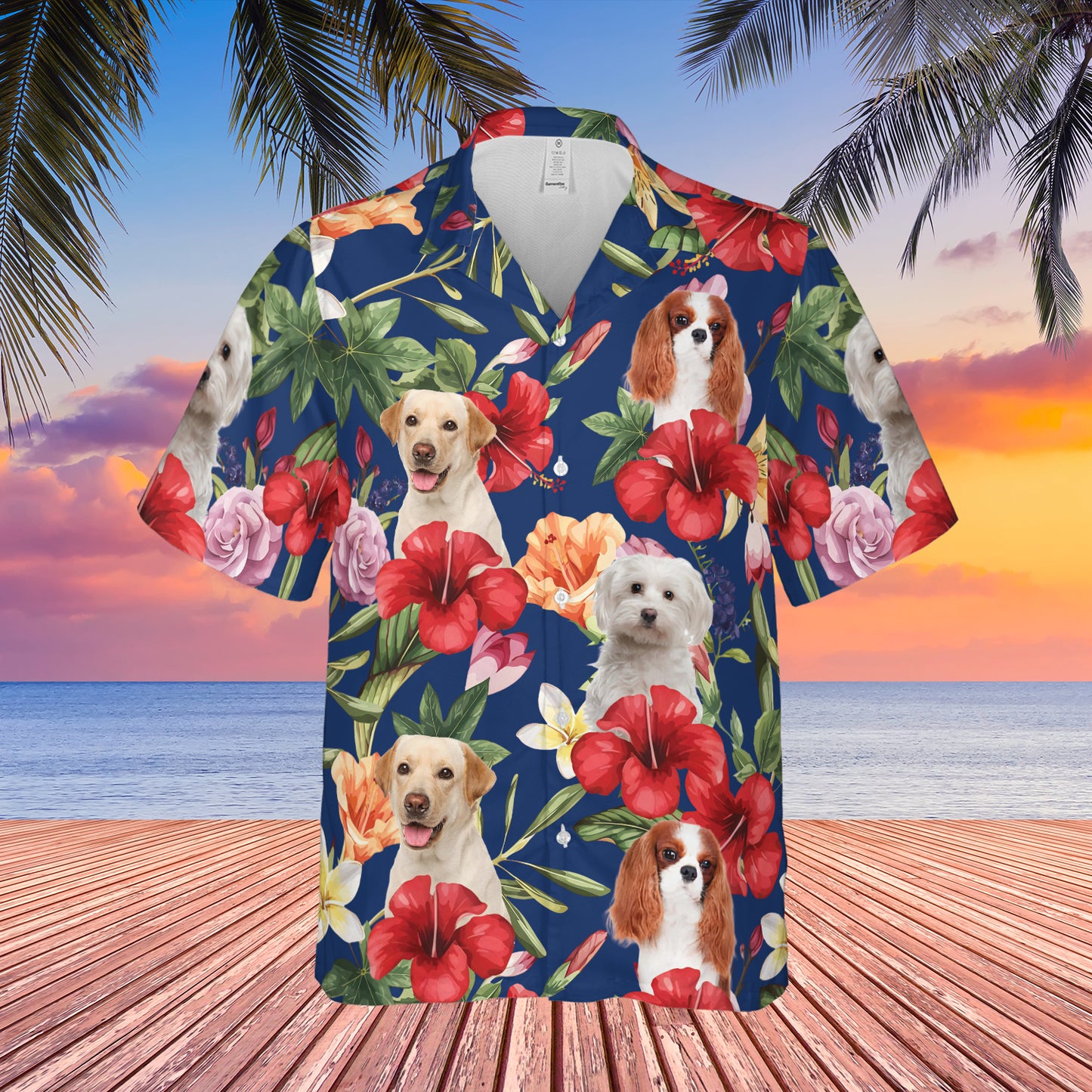 PSH14 Personalized Photo Upload Cat Dog Lover - Custom Hawaiian Shirt