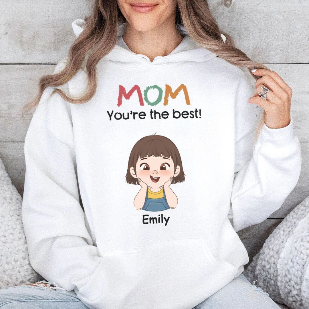 PST194 Mom Dad You're The Best - Personalized T-shirt Hoodie