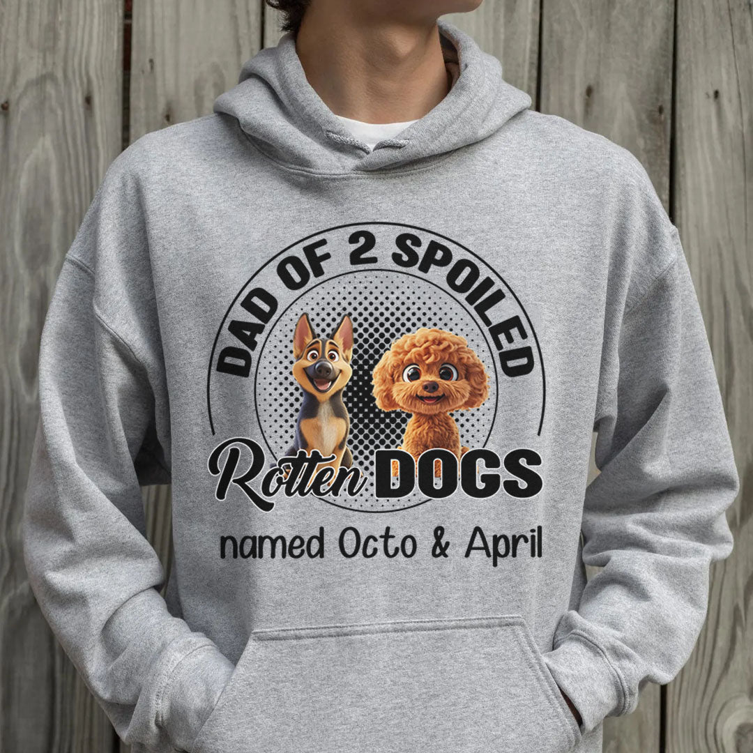 Miah1505a Dad Mom Of A Spoiled Rotten Dog 3D - Personalized Custom T-shirt