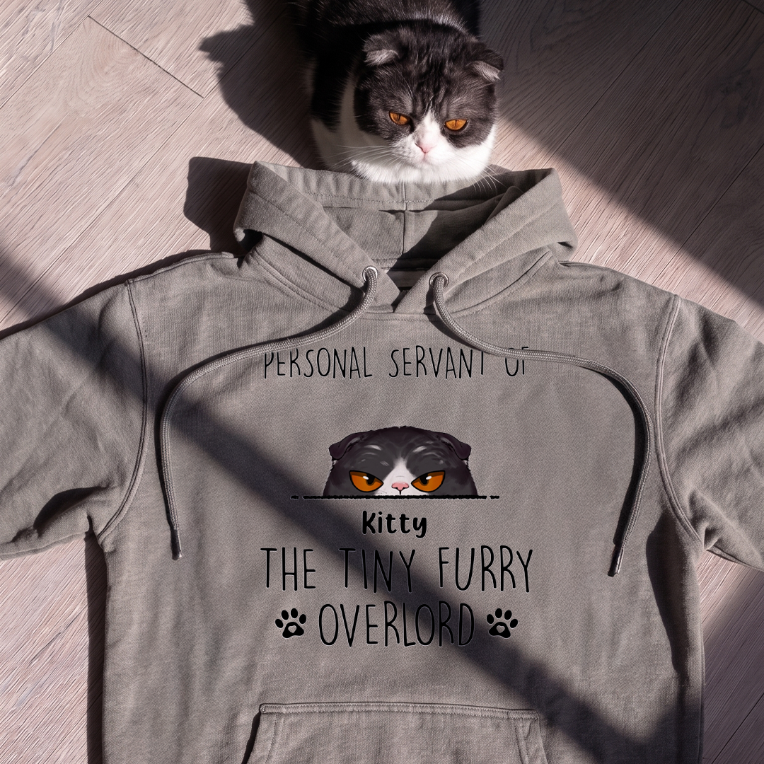 MPST08 Personal Servant Of The Tiny Furry Overlords - Personalized T-shirt Hoodie