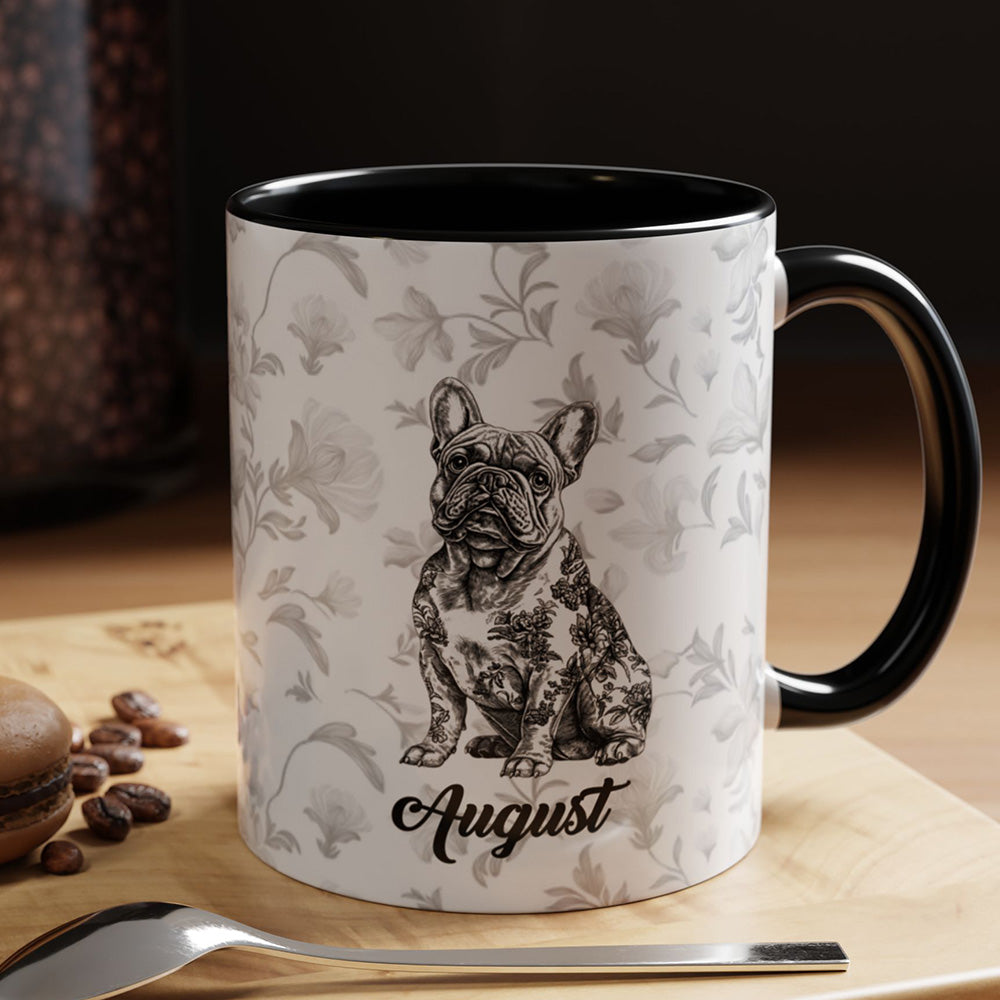 PST56 Toile De Jouy French Dog Lover - Personalized Custom Mug