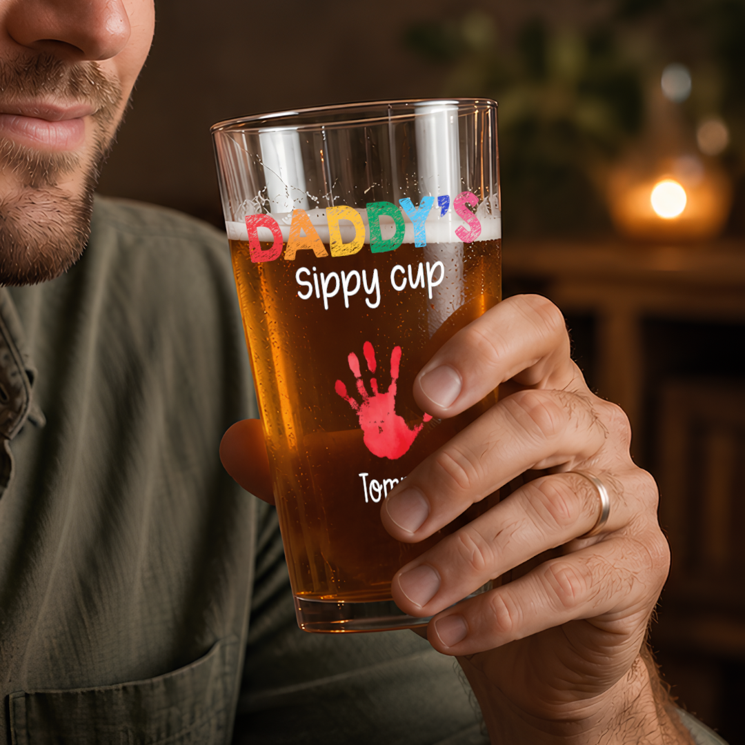 VPST14 Happy Father's Day Grandpa's Sippy Cup - Personalized Beer Glass