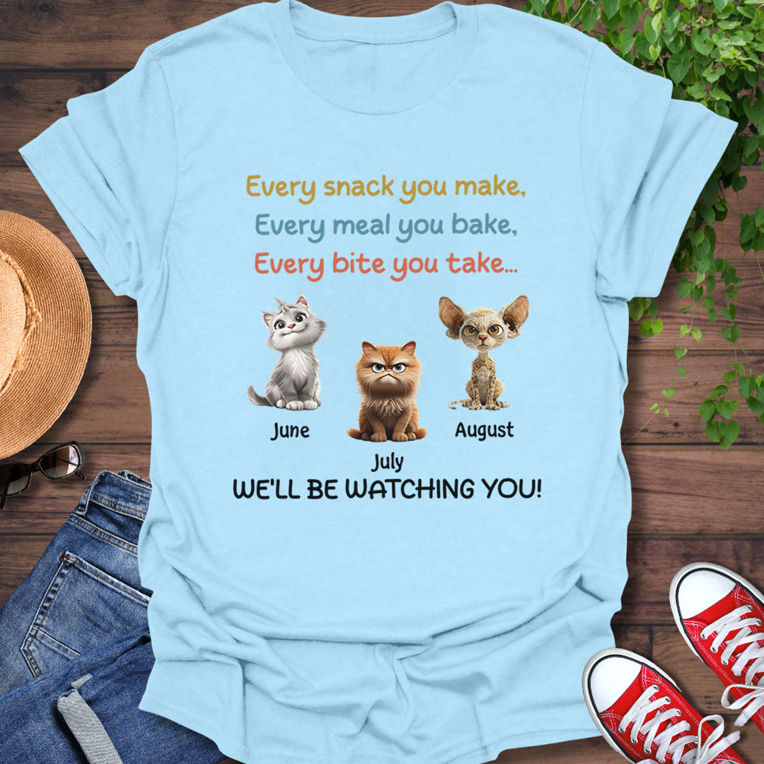 PST62 I'll Be Watching You Cat Lover - Personalized Custom T-shirt