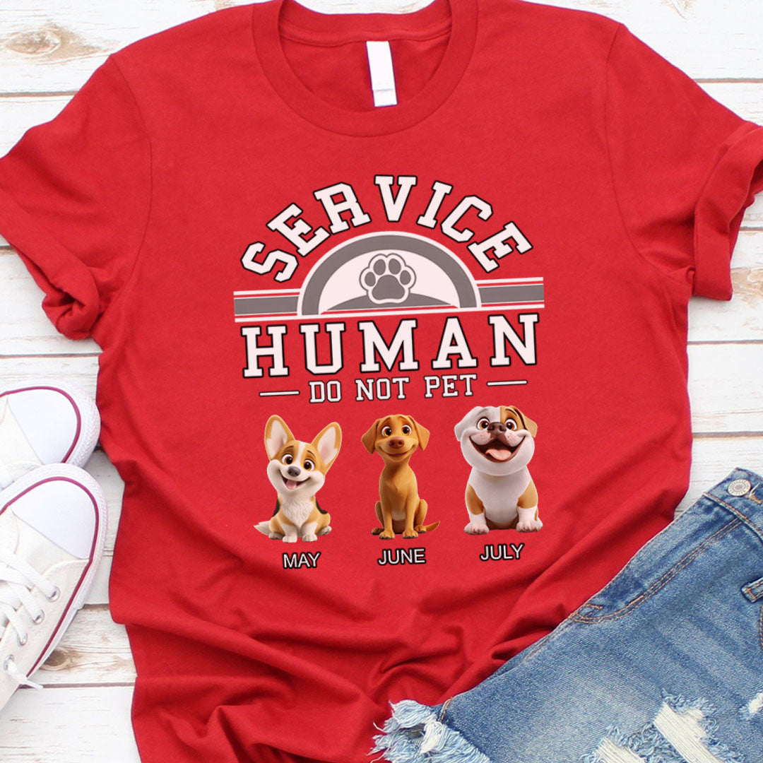 PST87 Dog Service Human Do Not Pet - Personalized Custom T-shirt