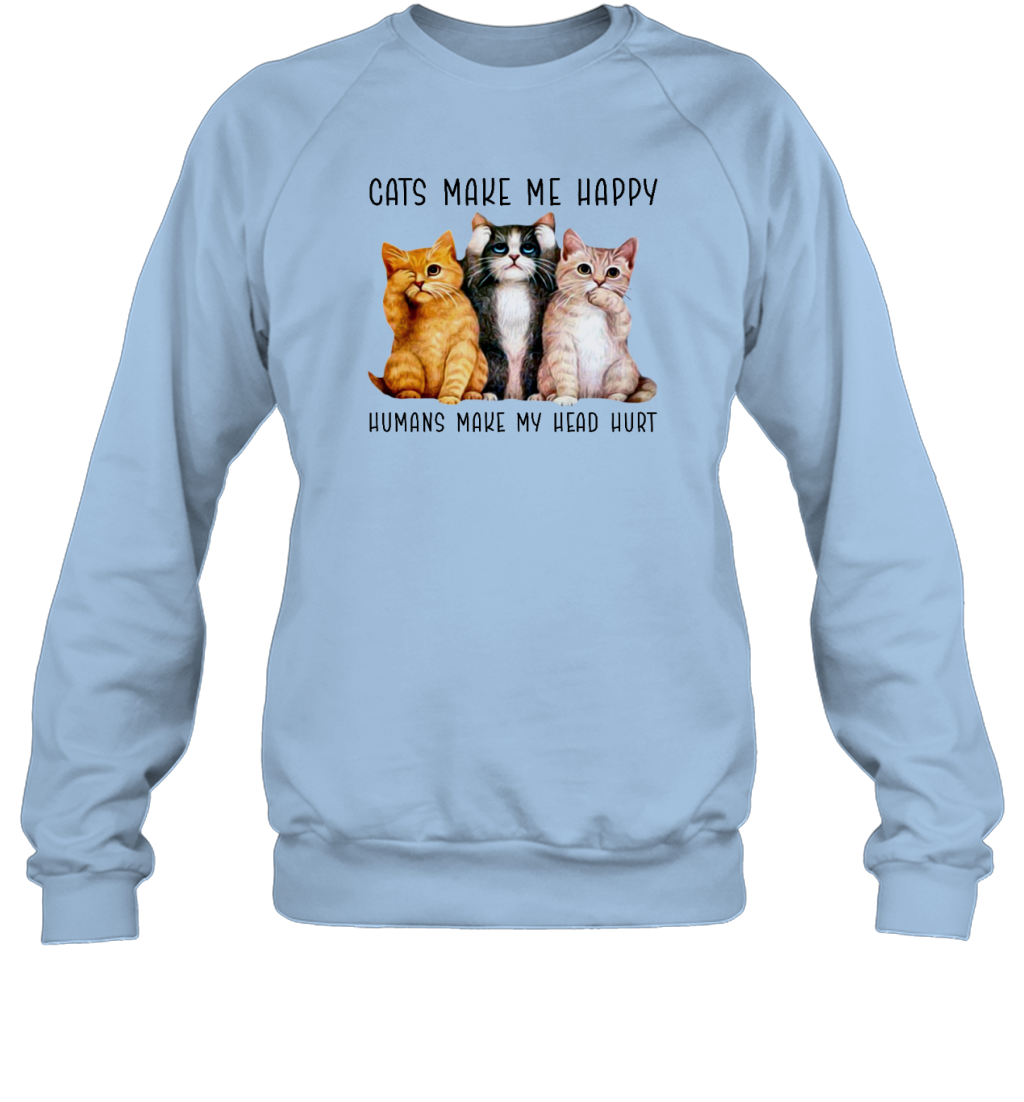 ETT420 Cats Make Me Happy Humans Make My Head Hurt