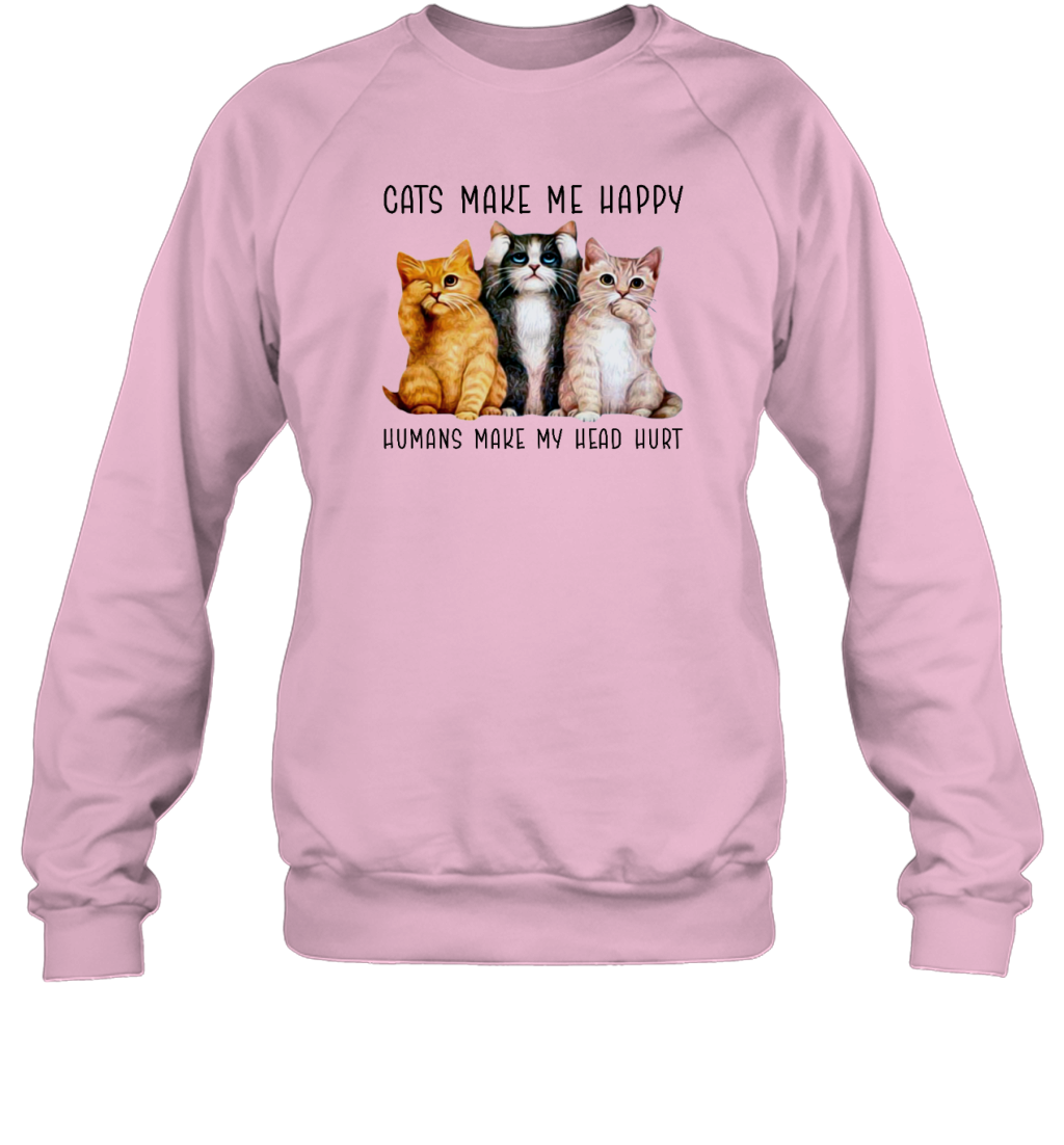 ETT420 Cats Make Me Happy Humans Make My Head Hurt