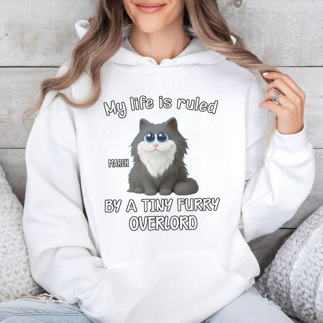 PST88 My Life Is Ruled By A Tiny Furry Overlord - Personalized Custom T-shirt
