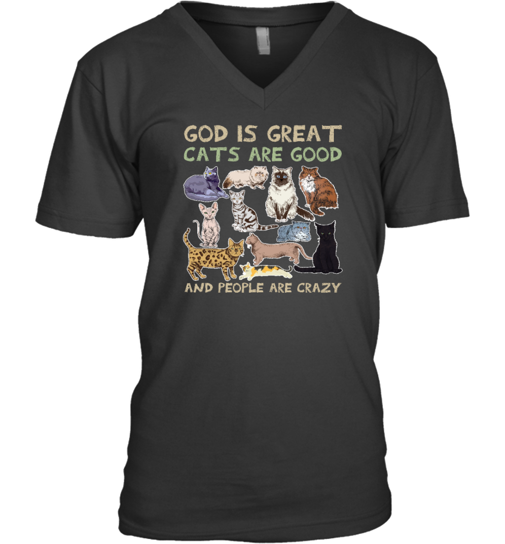 ETT789 God Is Great Cats Are Good And People Are Crazy