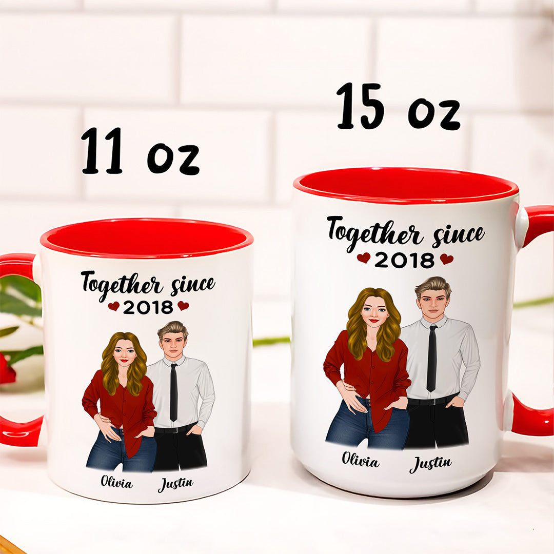 UPST83 Together Since - Personalized White Mug Accent Mug