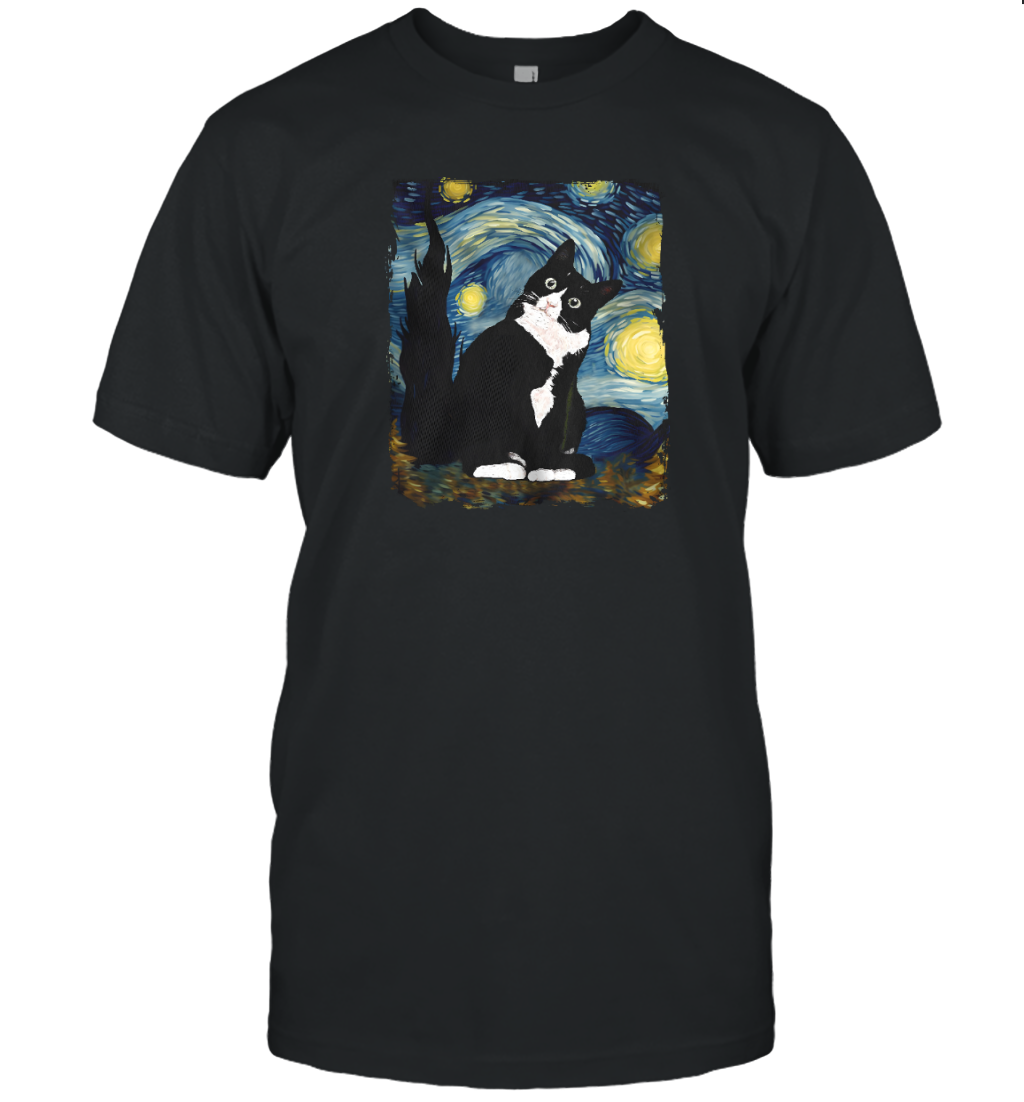 Miah1193 Tuxedo Cat Starry Night