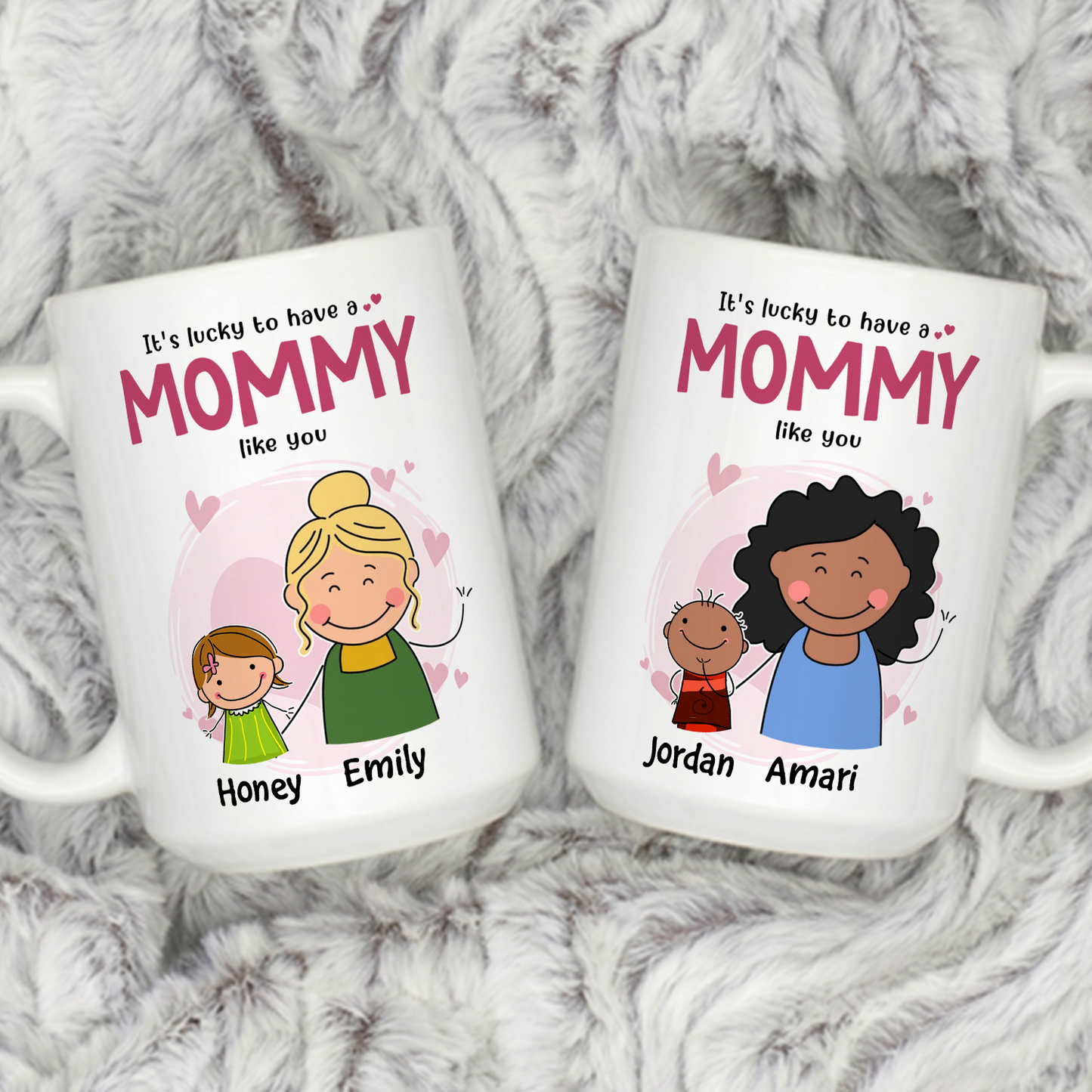 VPST03 It's Lucky To Have A Grandma/Grandpa Like You - Personalized White Mug Accent Mug