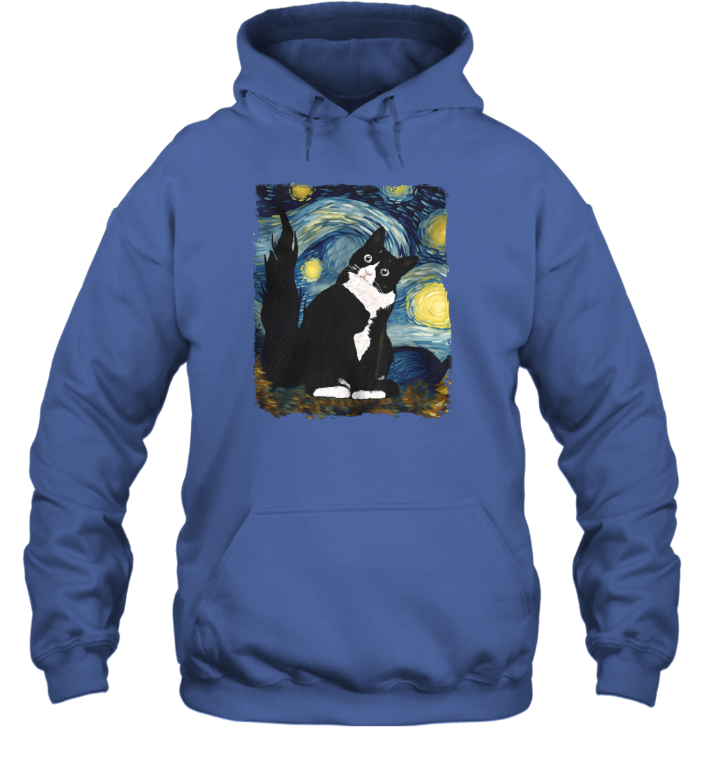 Miah1193 Tuxedo Cat Starry Night