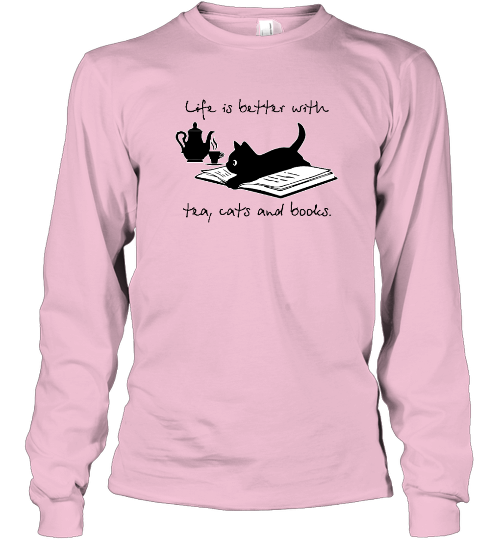 ETT1099a Life Is Better With Tea Cats And Books