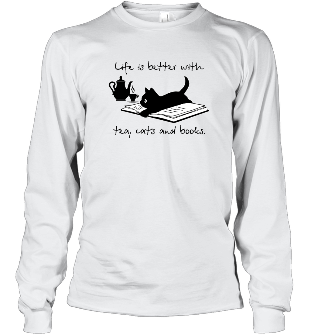 ETT1099a Life Is Better With Tea Cats And Books